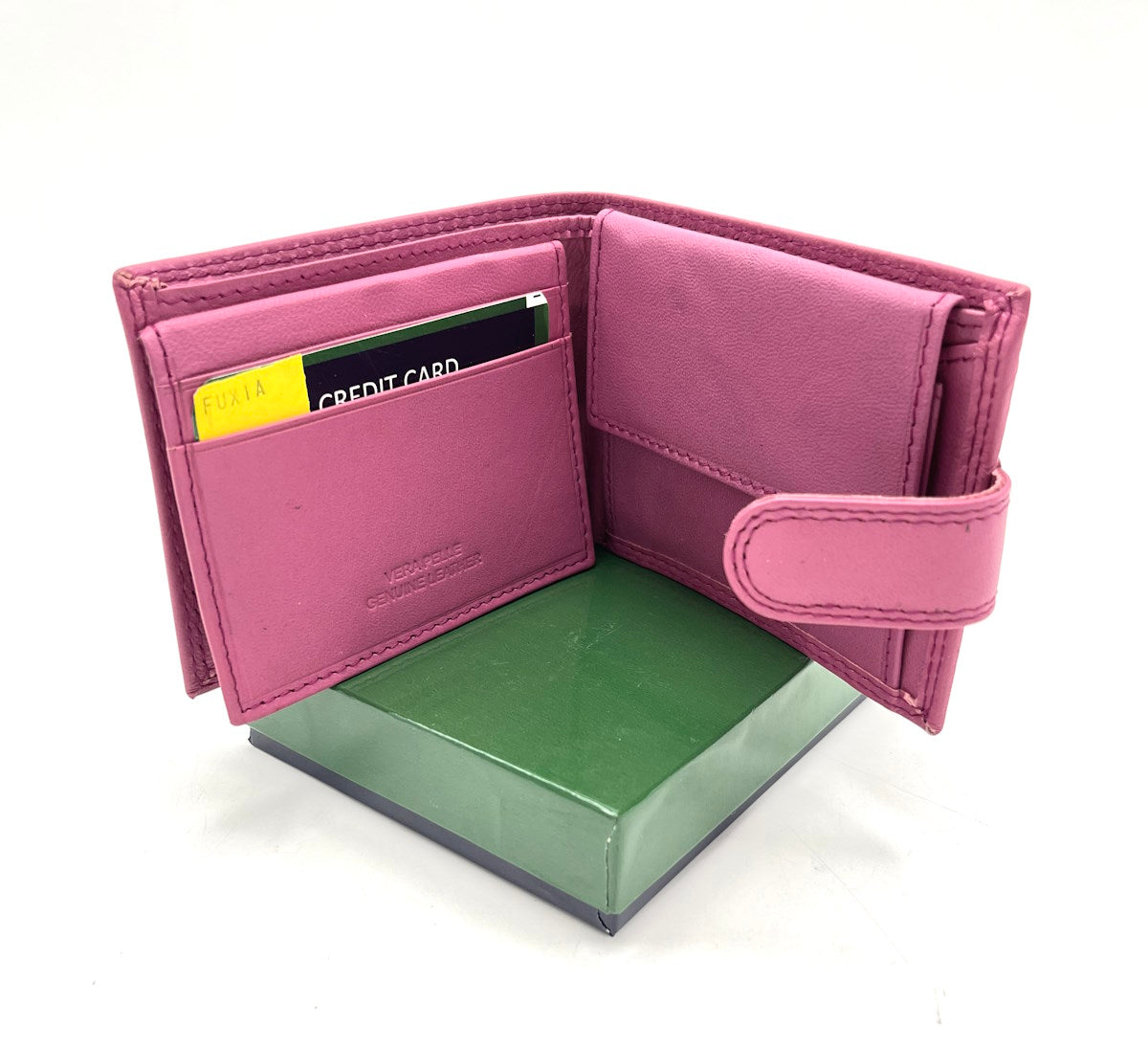 Portafoglio piccolo in vera pelle, da donna, art. 010.422