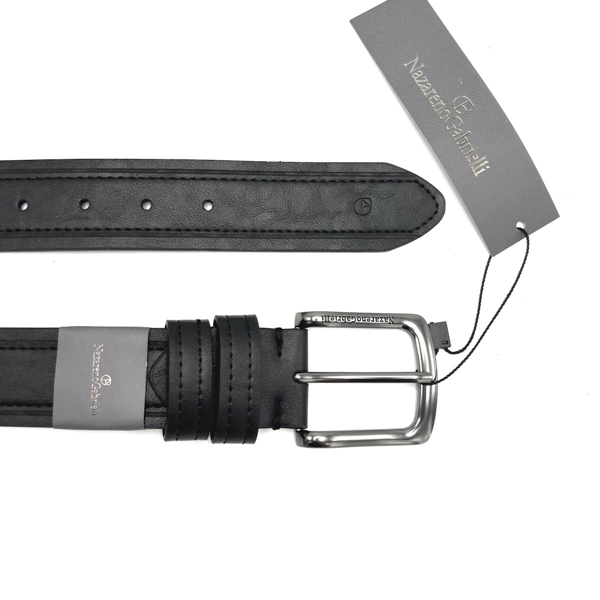 Christmas Gifts Idea, Leather Belt with Wooden Box, N.Gabrielli, art. IDK985-40