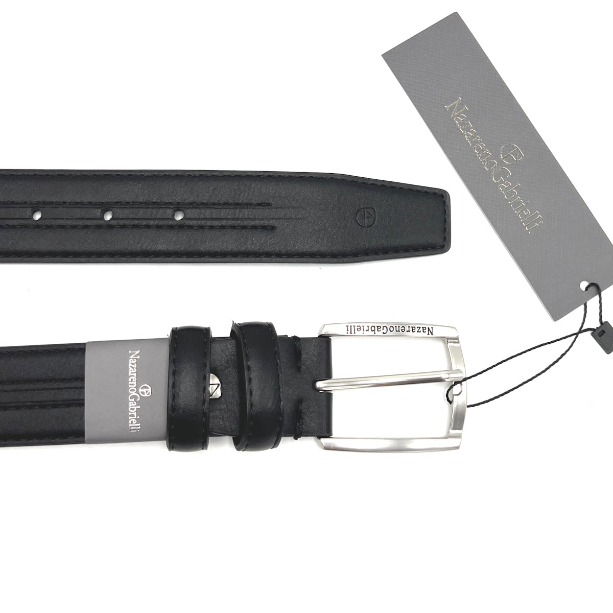 Christmas Gifts Idea, Leather Belt with Wooden Box, N.Gabrielli, art. IDK982-35