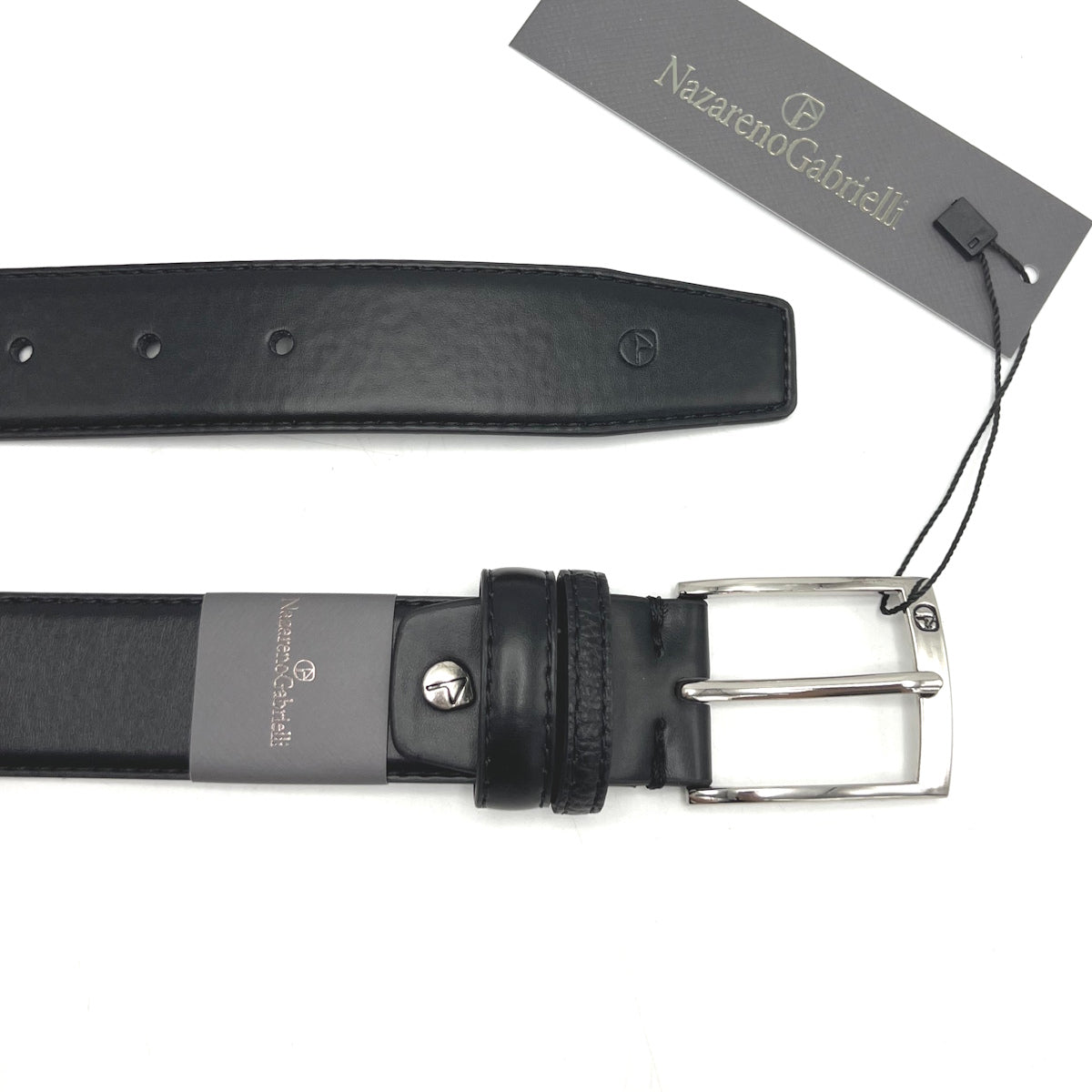 Christmas Gifts Idea, Leather Belt with Wooden Box, N.Gabrielli, art. IDK988-35