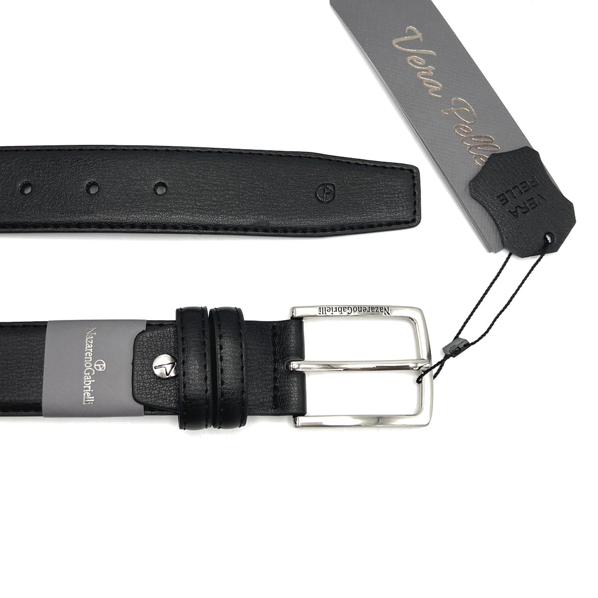 Christmas Gifts Idea, Leather Belt with Gift Box, N.Gabrielli, art. IDK977-35