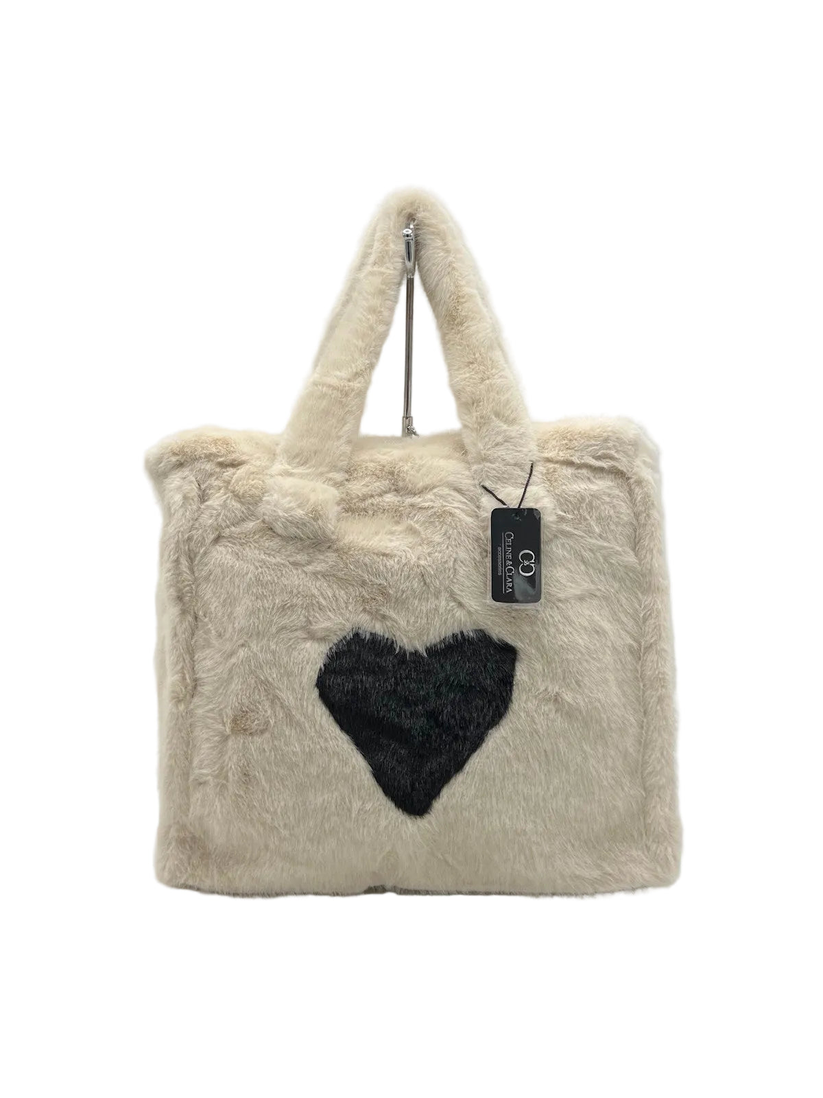 Plush Faux Fur Heart Tote Bag, Fall/Winter, Art. YH-26124.532