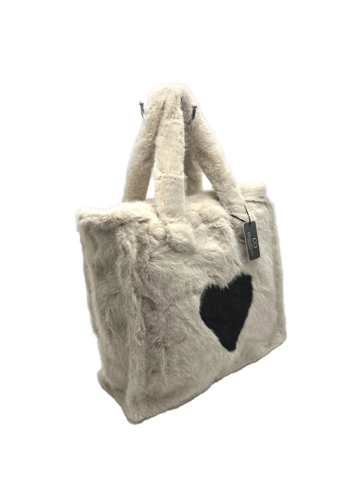 Plush Faux Fur Heart Tote Bag, Fall/Winter, Art. YH-26124.532