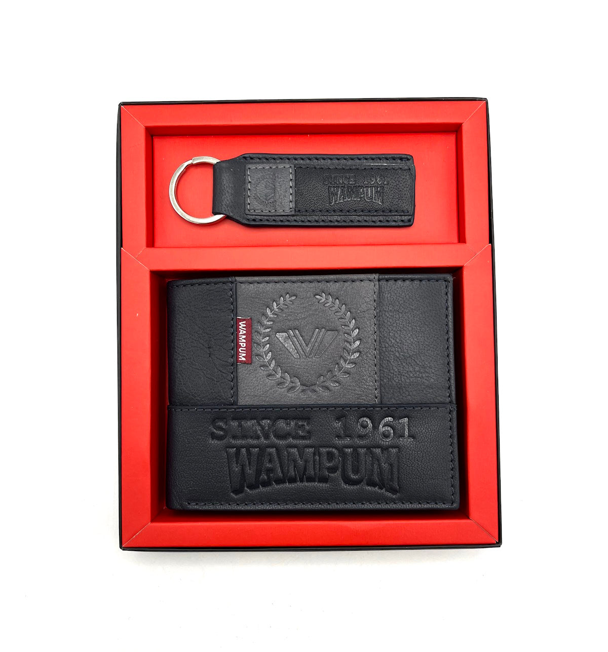 Set wallet and key holder, Wampum gift box, for men, art. PDK337-1