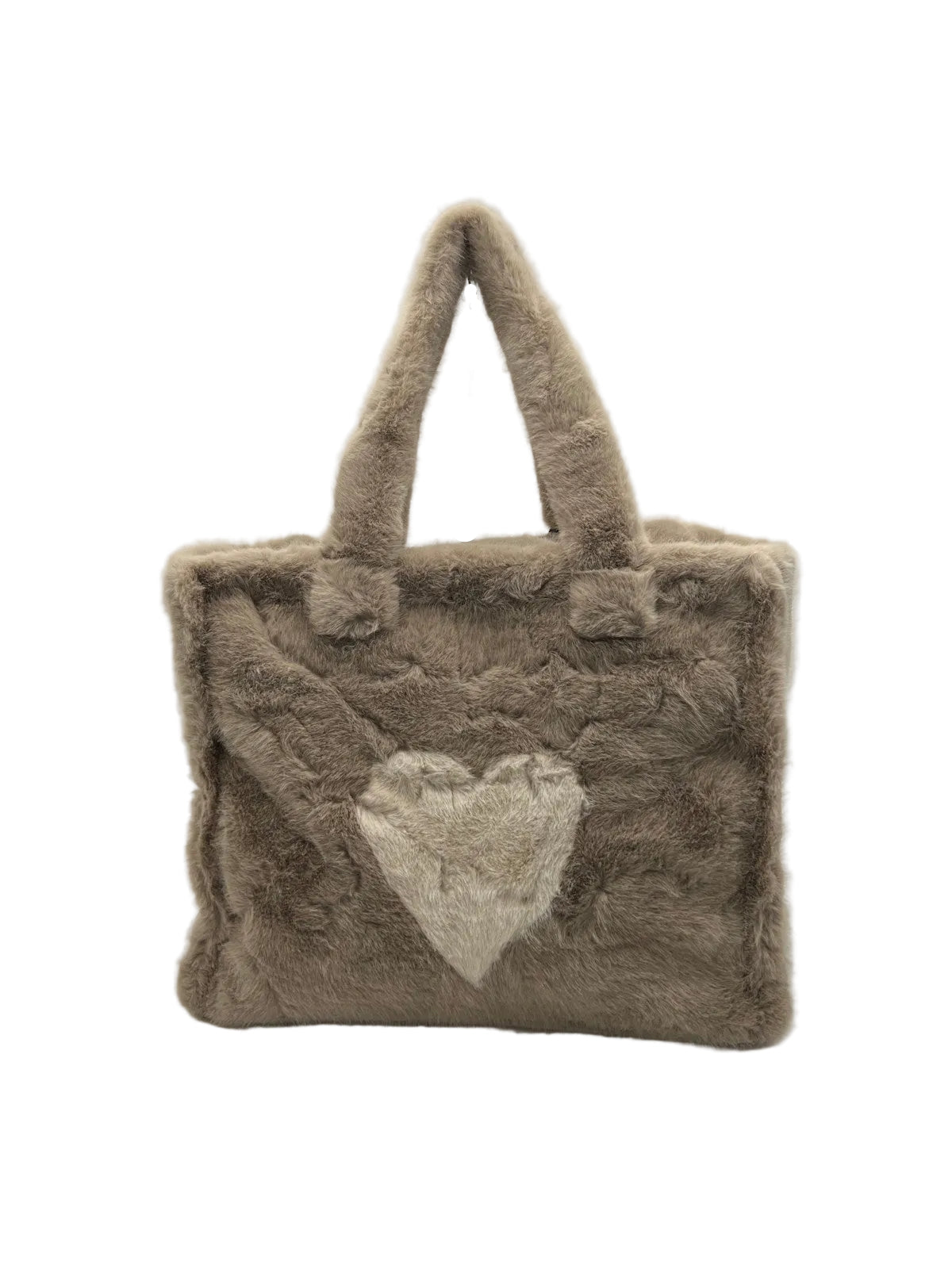 Plush Faux Fur Heart Tote Bag, Fall/Winter, Art. YH-26124.532