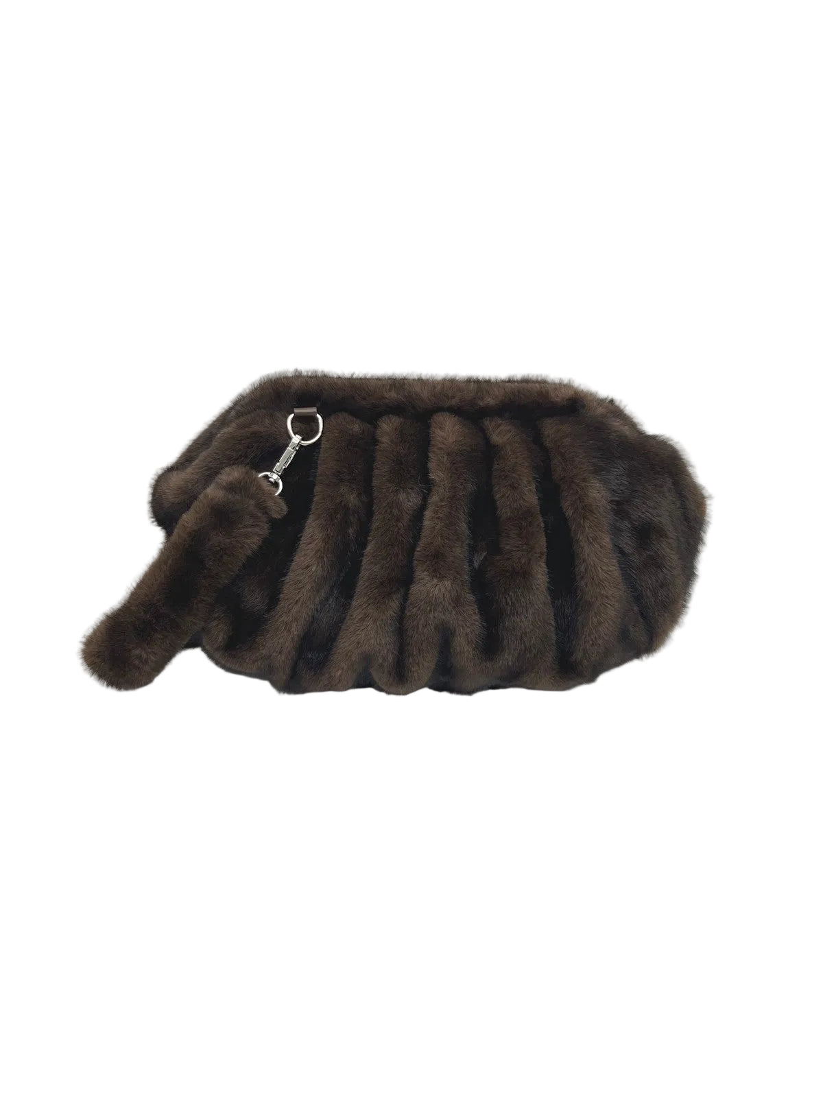 Plush Faux Fur Ruched Shoulder Bag, Fall/Winter, Art. XY-13.532