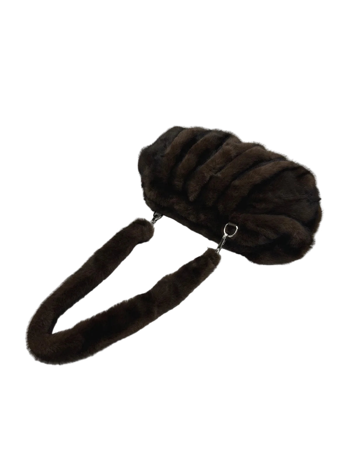 Plush Faux Fur Ruched Shoulder Bag, Fall/Winter, Art. XY-13.532