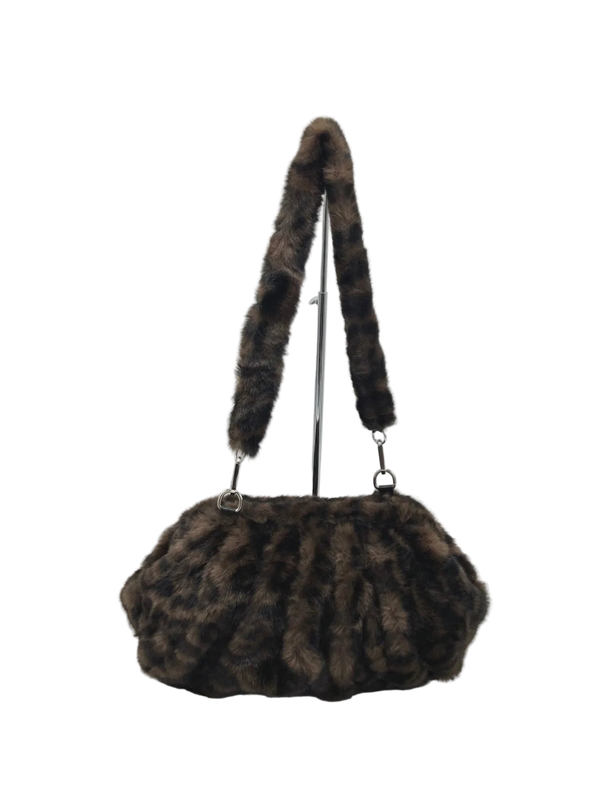 Plush Faux Fur Ruched Shoulder Bag, Fall/Winter, Art. XY-13.532