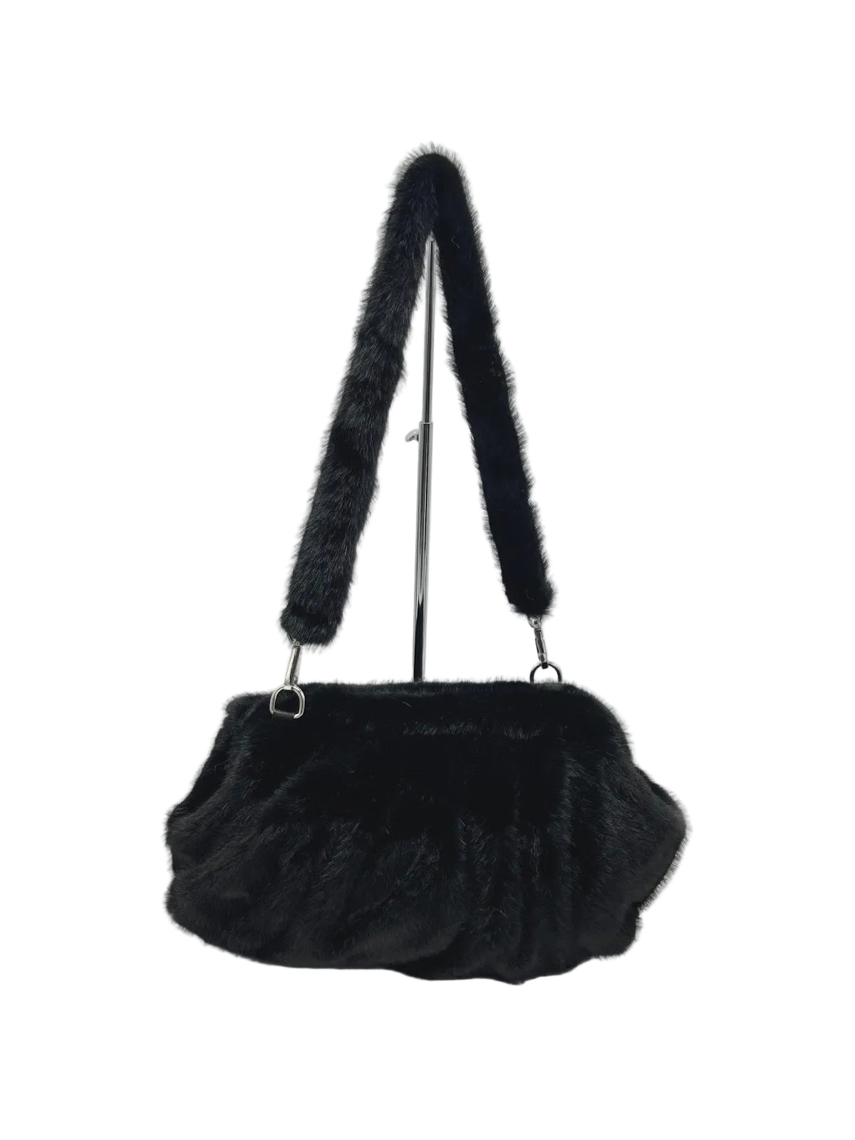 Plush Faux Fur Ruched Shoulder Bag, Fall/Winter, Art. XY-13.532