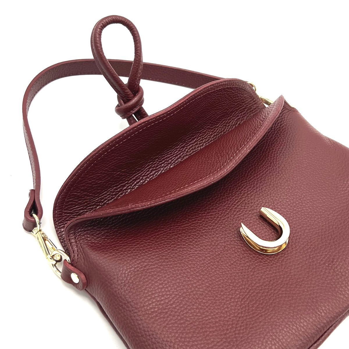 Genuine leather shoulder bag, Made in Italy, art. 112651
