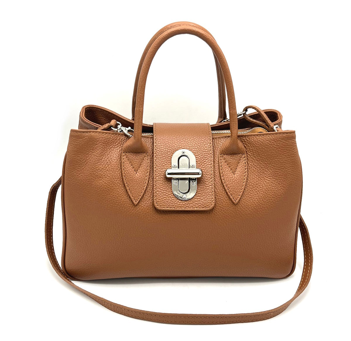 Genuine leather shoulder bag, for women, made in Italy, art. 112446