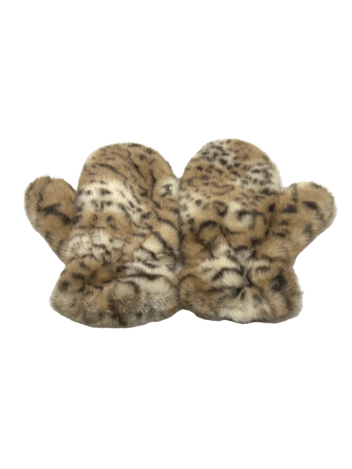 Oversized Plush Leopard Faux Fur Mittens, Fall/Winter, Art. MZ-2627.532