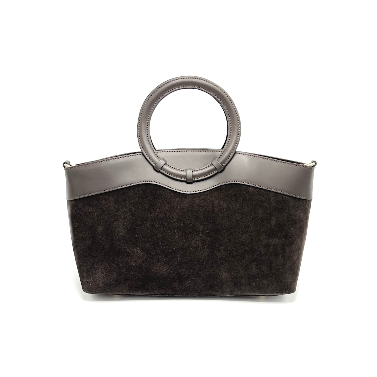 Suede leather handbag with crossbody strap, Made in Italy, art. 112653