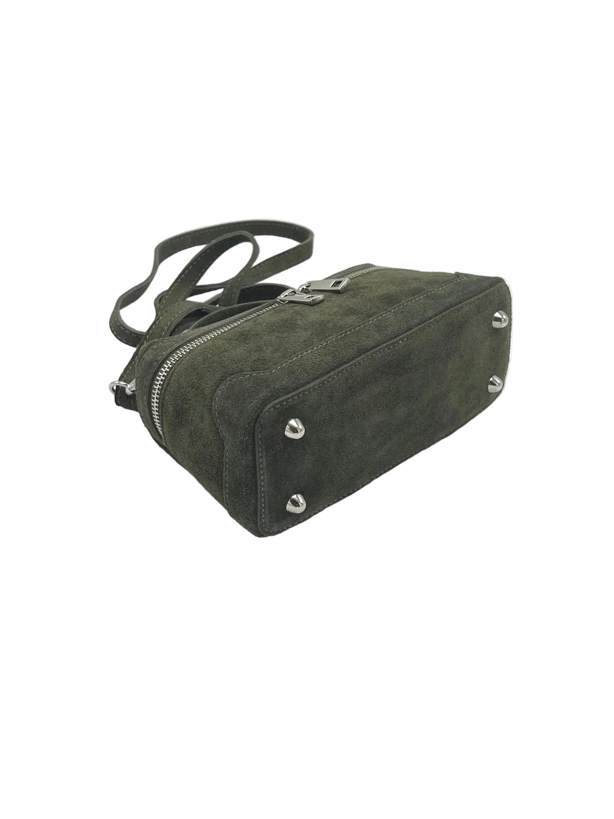 Suede Top Handle Crossbody Bag, Made in Italy, art. 112785