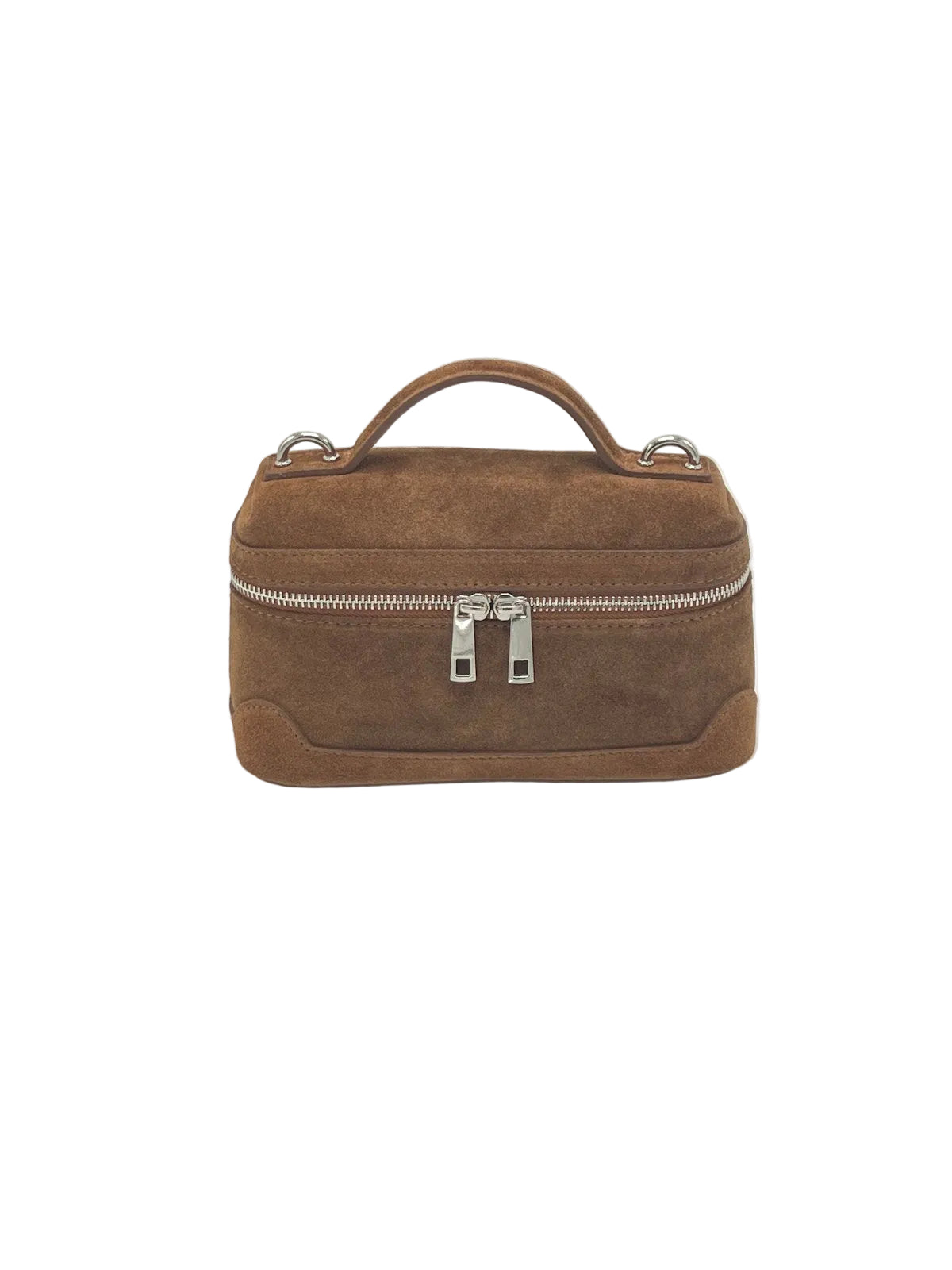 Suede Top Handle Crossbody Bag, Made in Italy, art. 112785