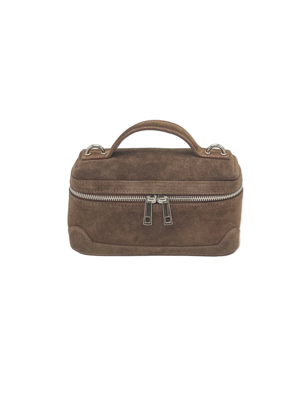 Suede Top Handle Crossbody Bag, Made in Italy, art. 112785