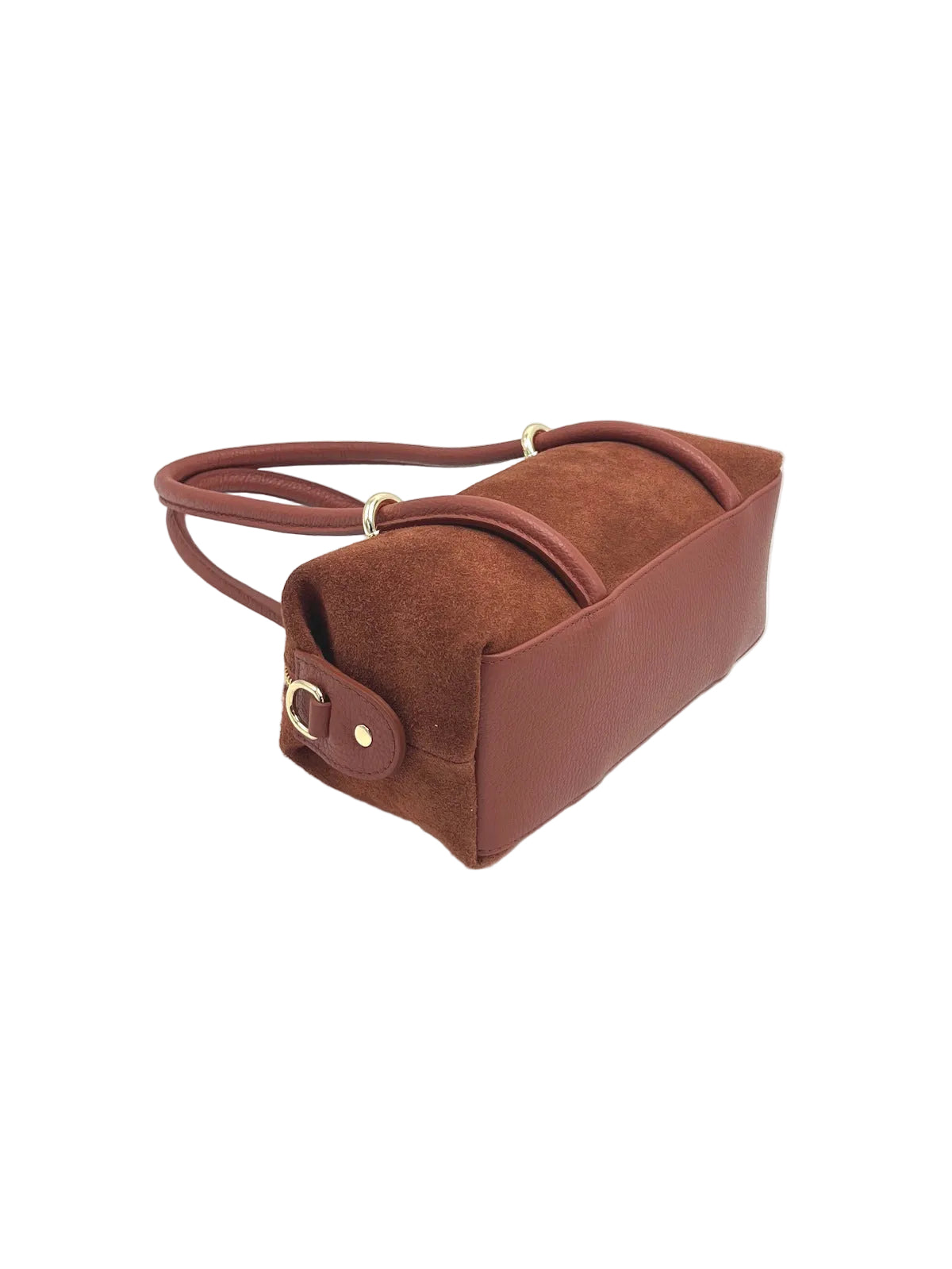 Suede Small Barrel Bag Crossbody Bag, Made in Italy, art. 112786