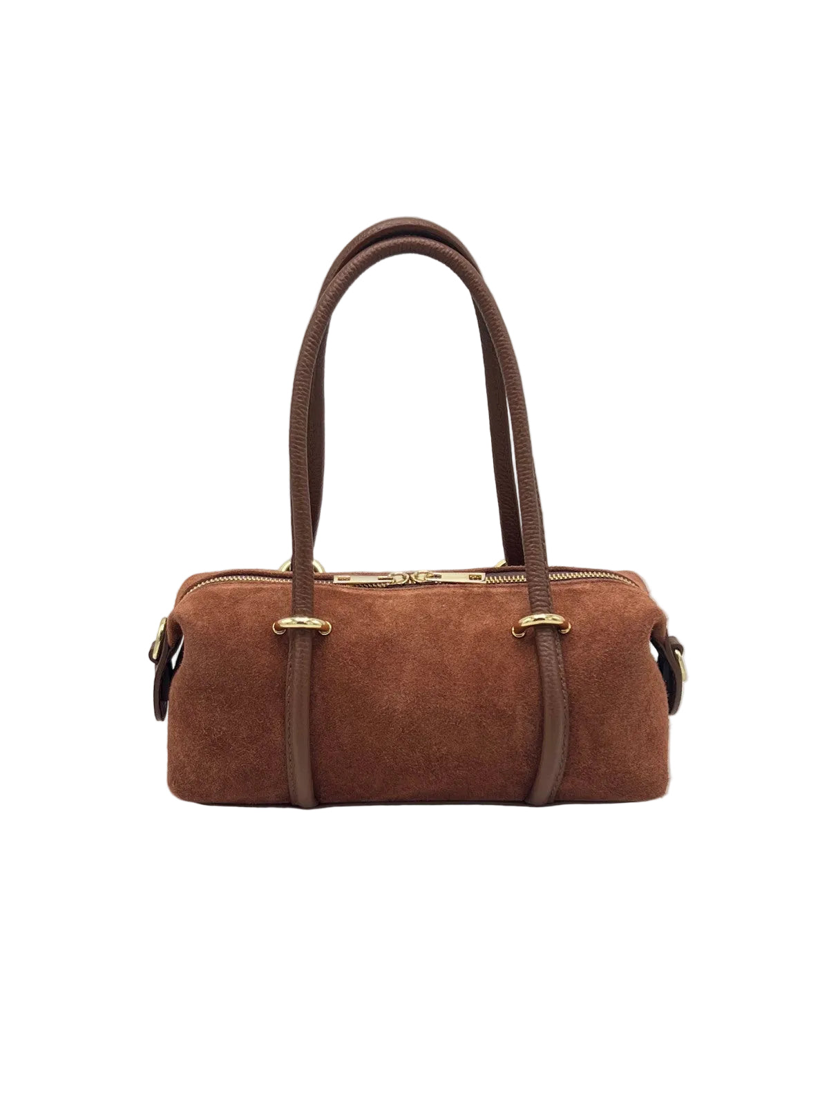 Suede Small Barrel Bag Crossbody Bag, Made in Italy, art. 112786
