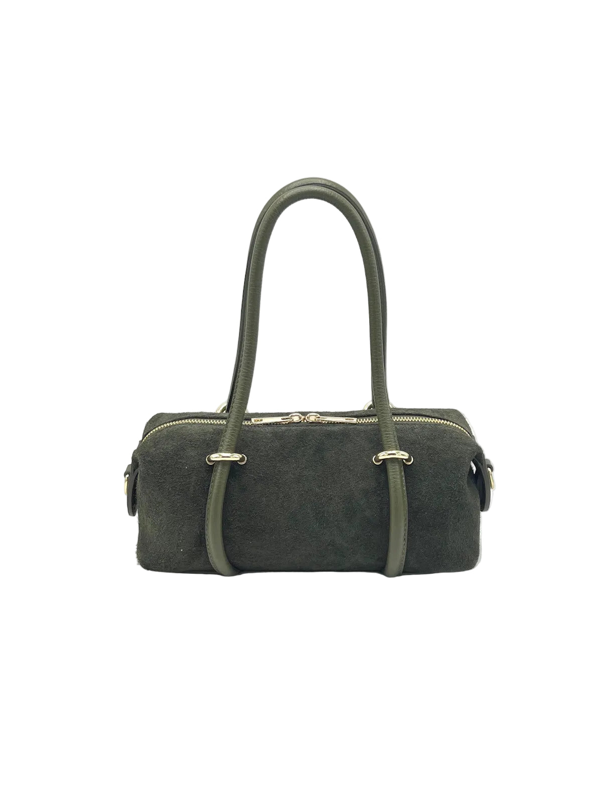Suede Small Barrel Bag Crossbody Bag, Made in Italy, art. 112786