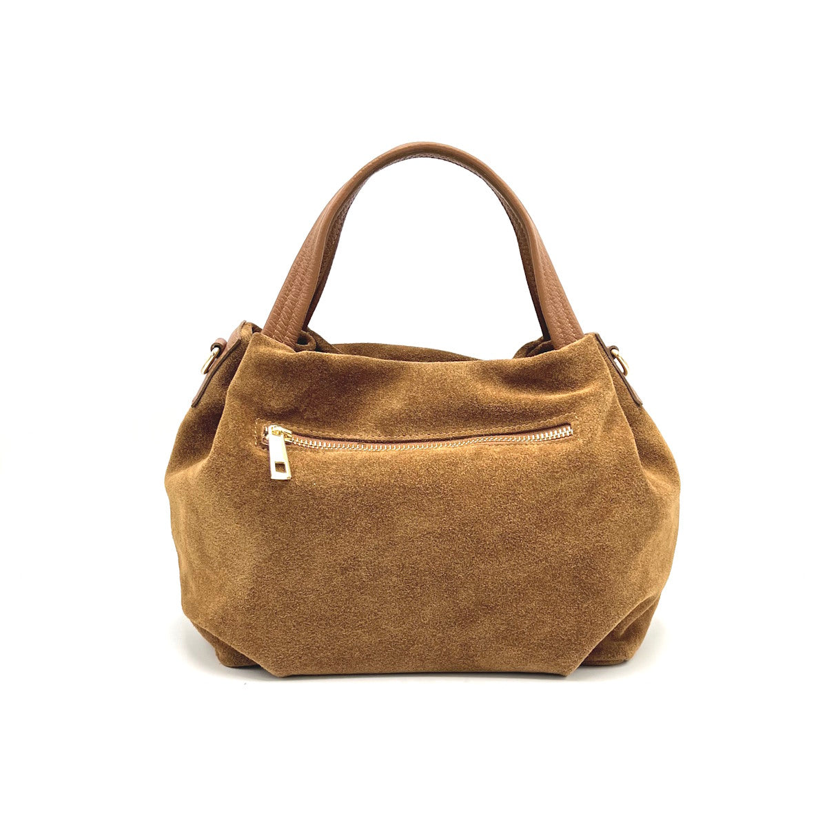 Suede leather handbag with crossbody strap, Made in Italy, art. 112656