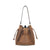 Suede leather bucket bag with crossbody strap, Made in Italy, art. 112659