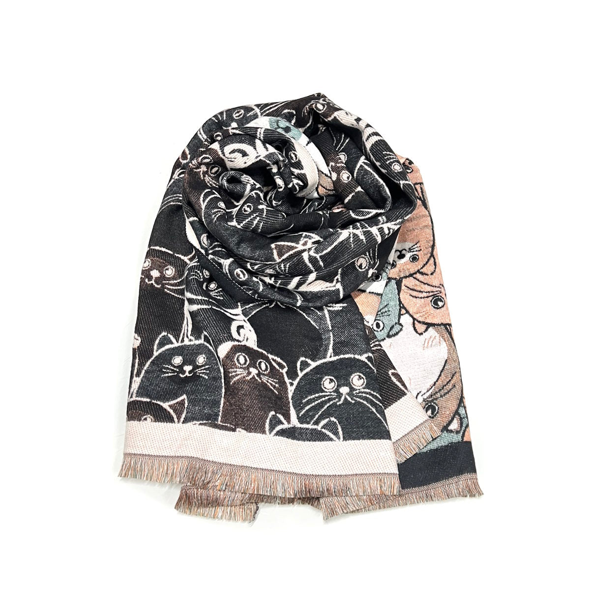 Cashmere Touch Double Face Scarf with Gift Bag – Coveri Collection Winter Fashion Accessory, 253005