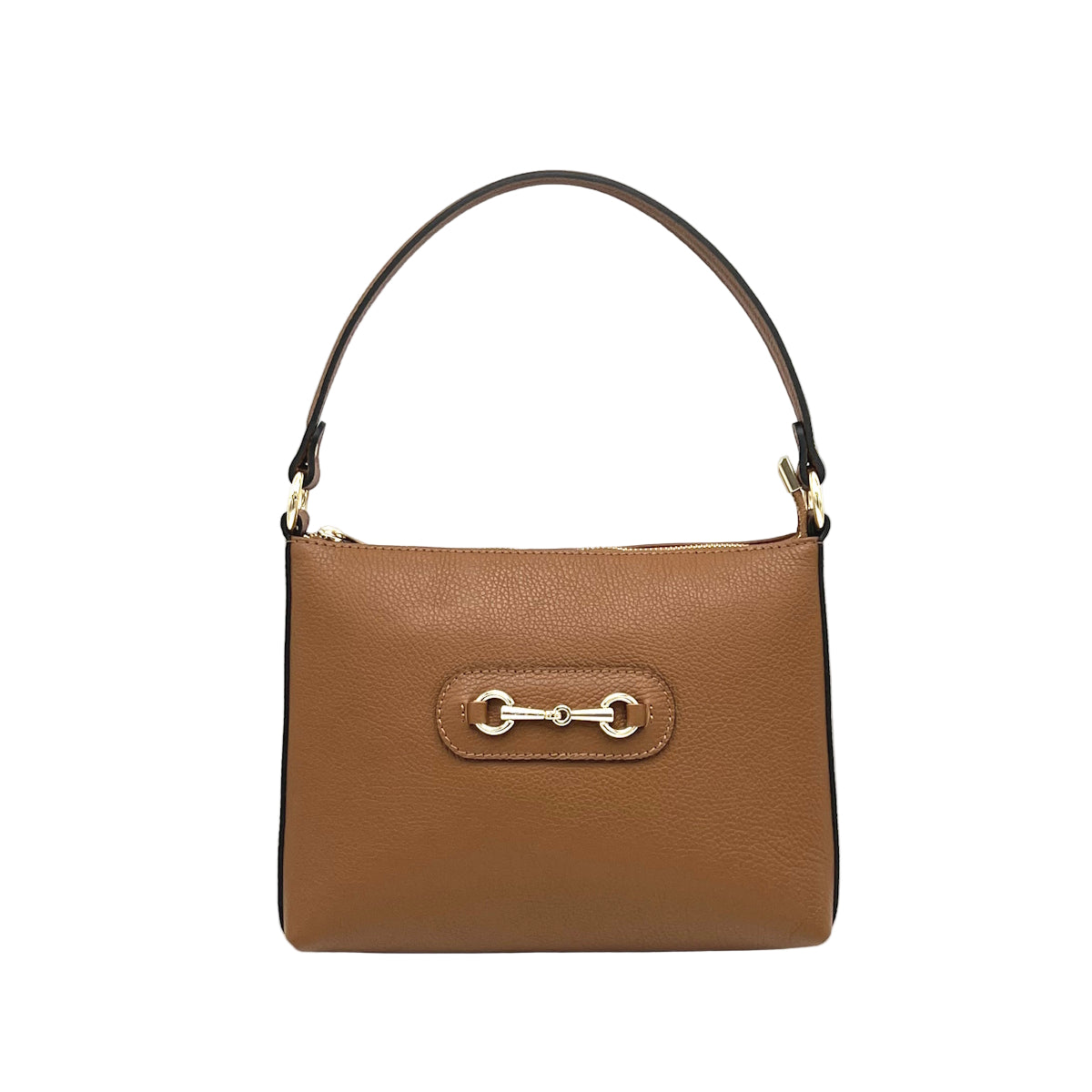 Genuine leather shoulder bag with crossbody strap, Made in Italy, art. 112660