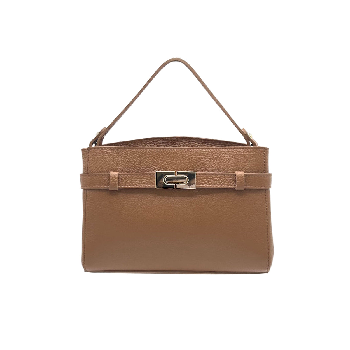 Genuine leather handbag with crossbody strap, Made in Italy, art. 112661