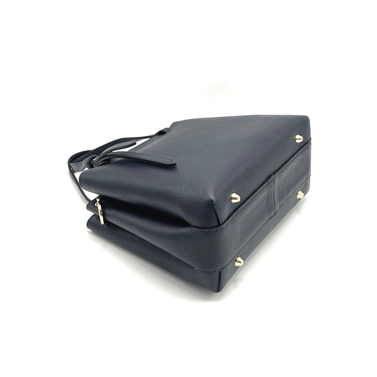 Genuine leather handbag with crossbody strap, Made in Italy, art. 112662