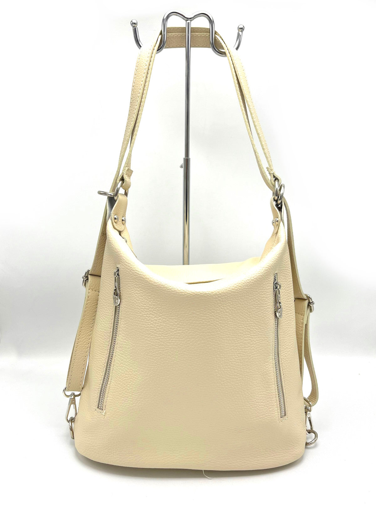 Zaino/tracolla in vera pelle, Made in Italy, art. 112460