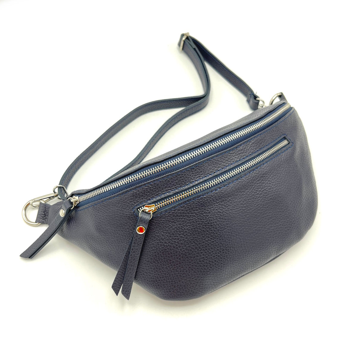 Genuine leather crossbody bag, Made in Italy, art. 112458