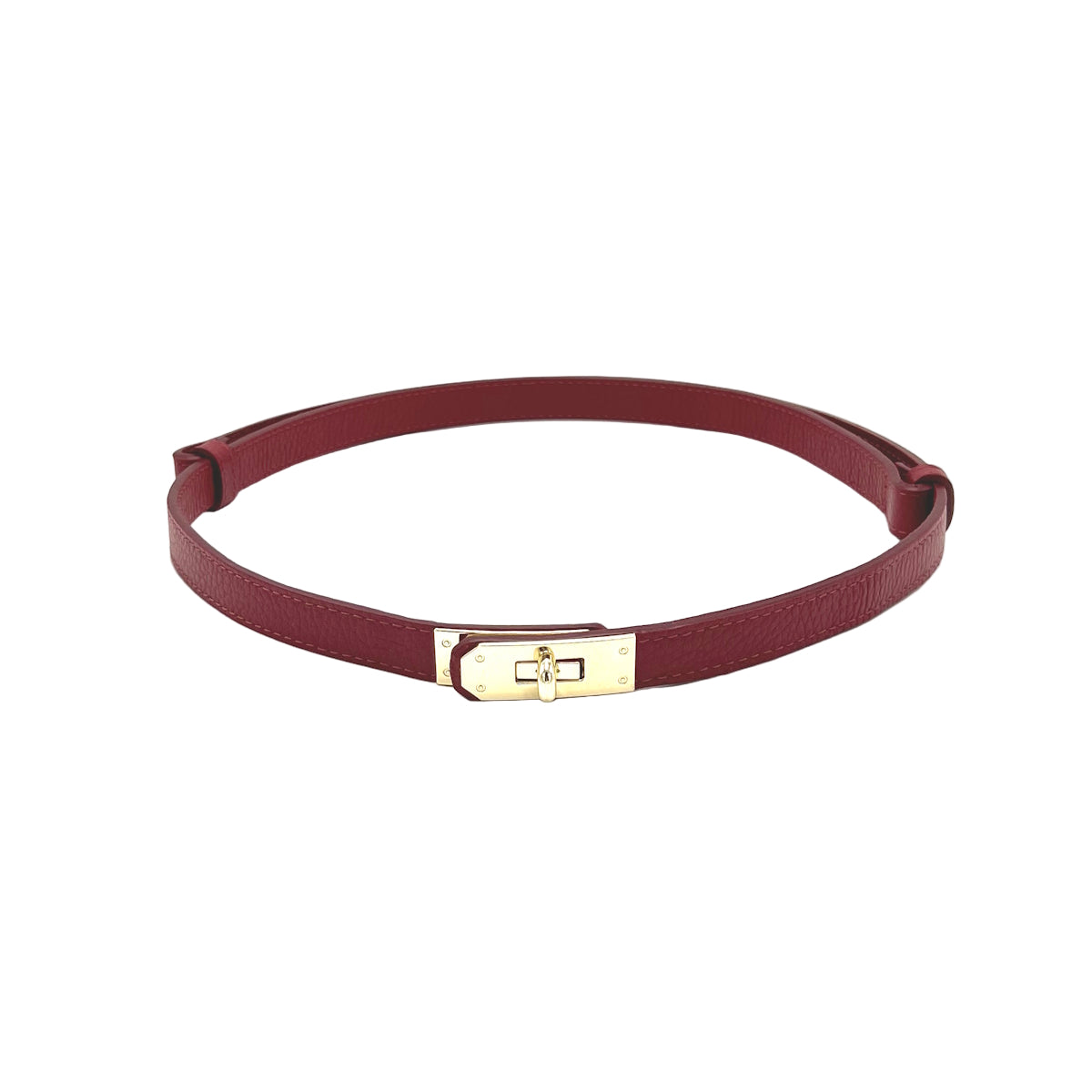 Women’s Adjustable Genuine Leather Dress Belt, Made in Italy, art. CIN01