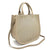 Summer collection genuine leather and straw bag, Made in Italy, art. 112464