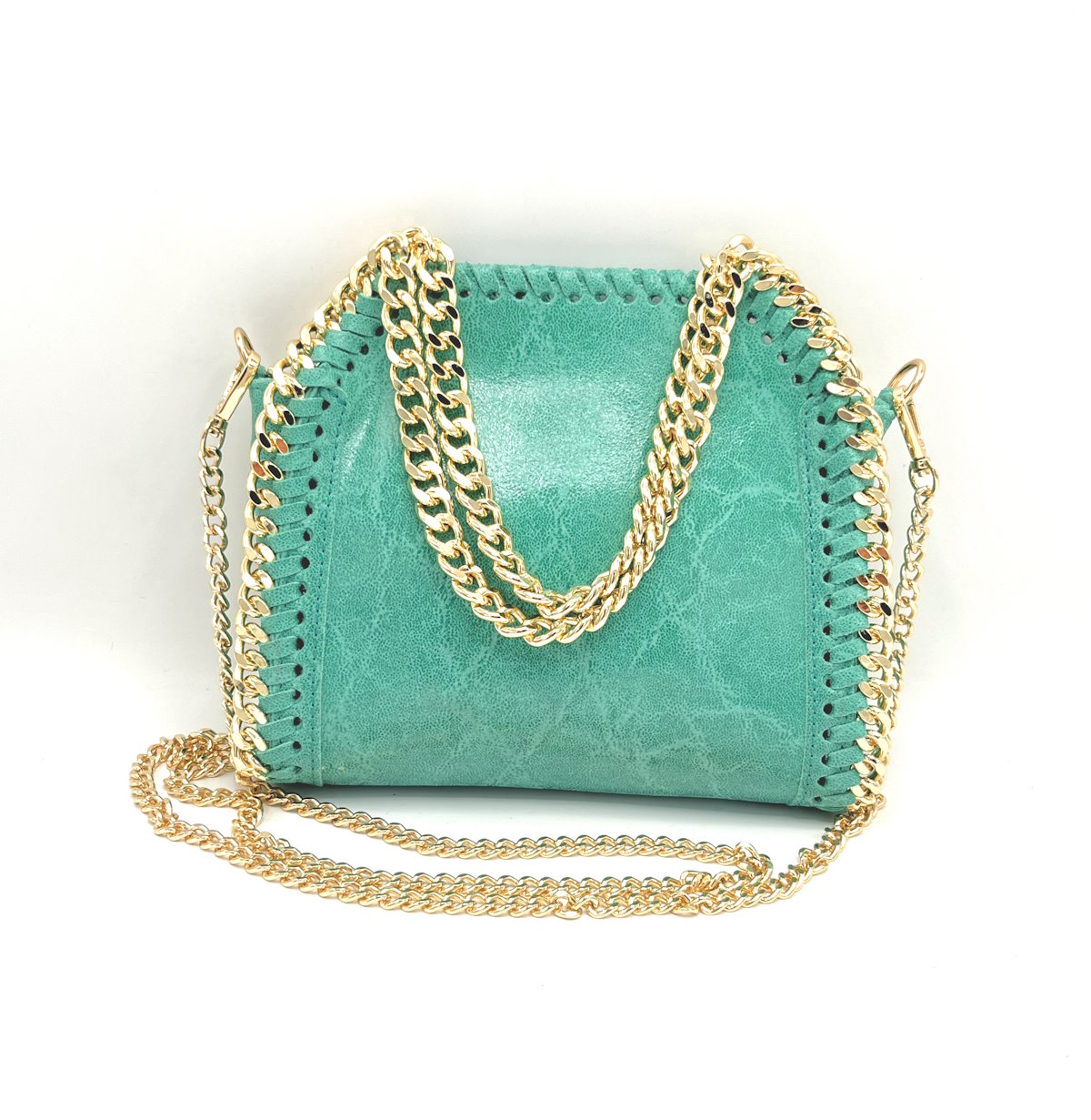 Genuine leather mini chain bag, Made in Italy, art. 112465