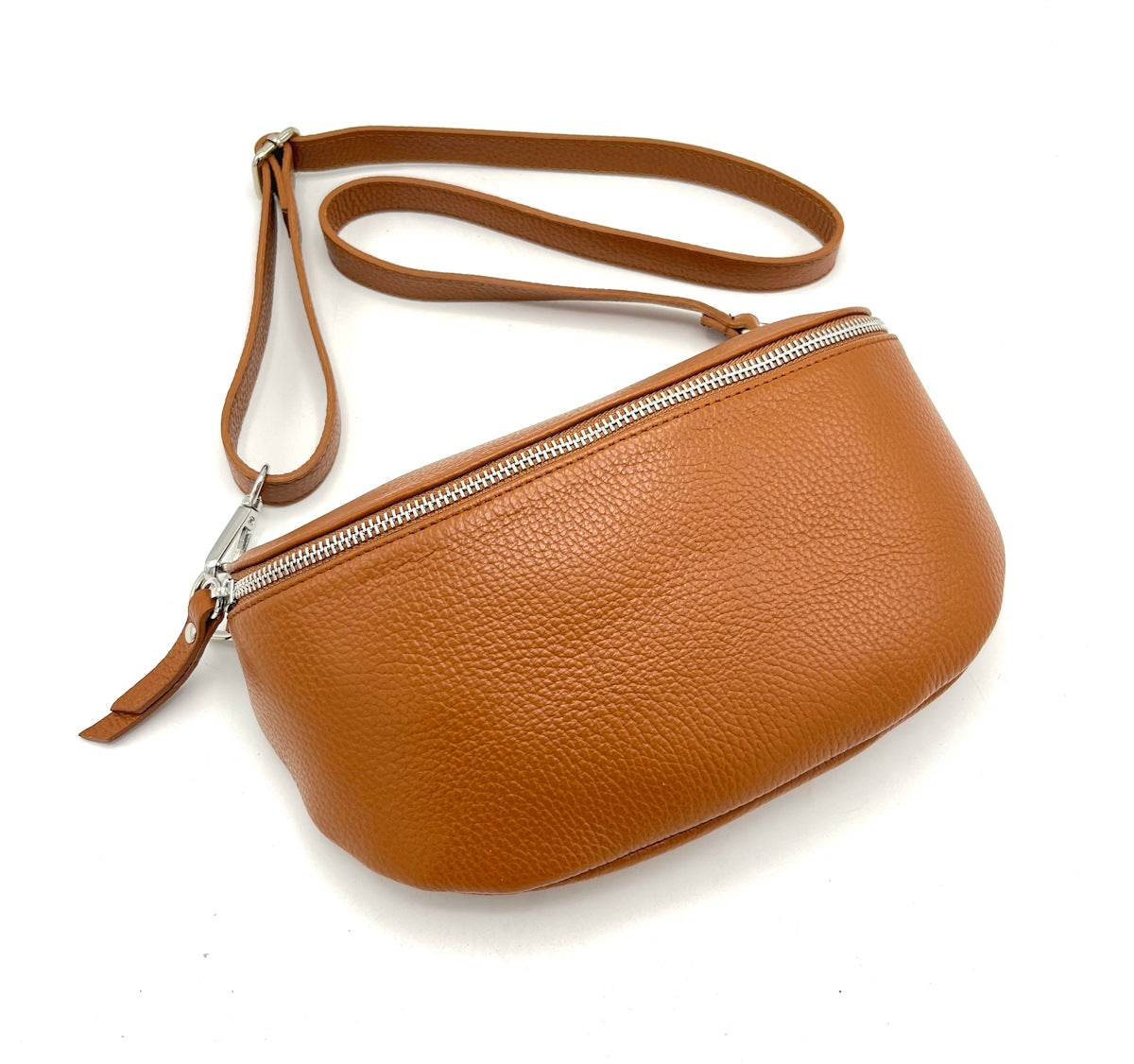 Genuine leather crossbody bag, Made in Italy, art. 112466
