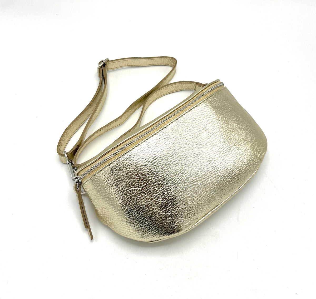 Genuine leather crossbody bag, Made in Italy, art. 112466/LA