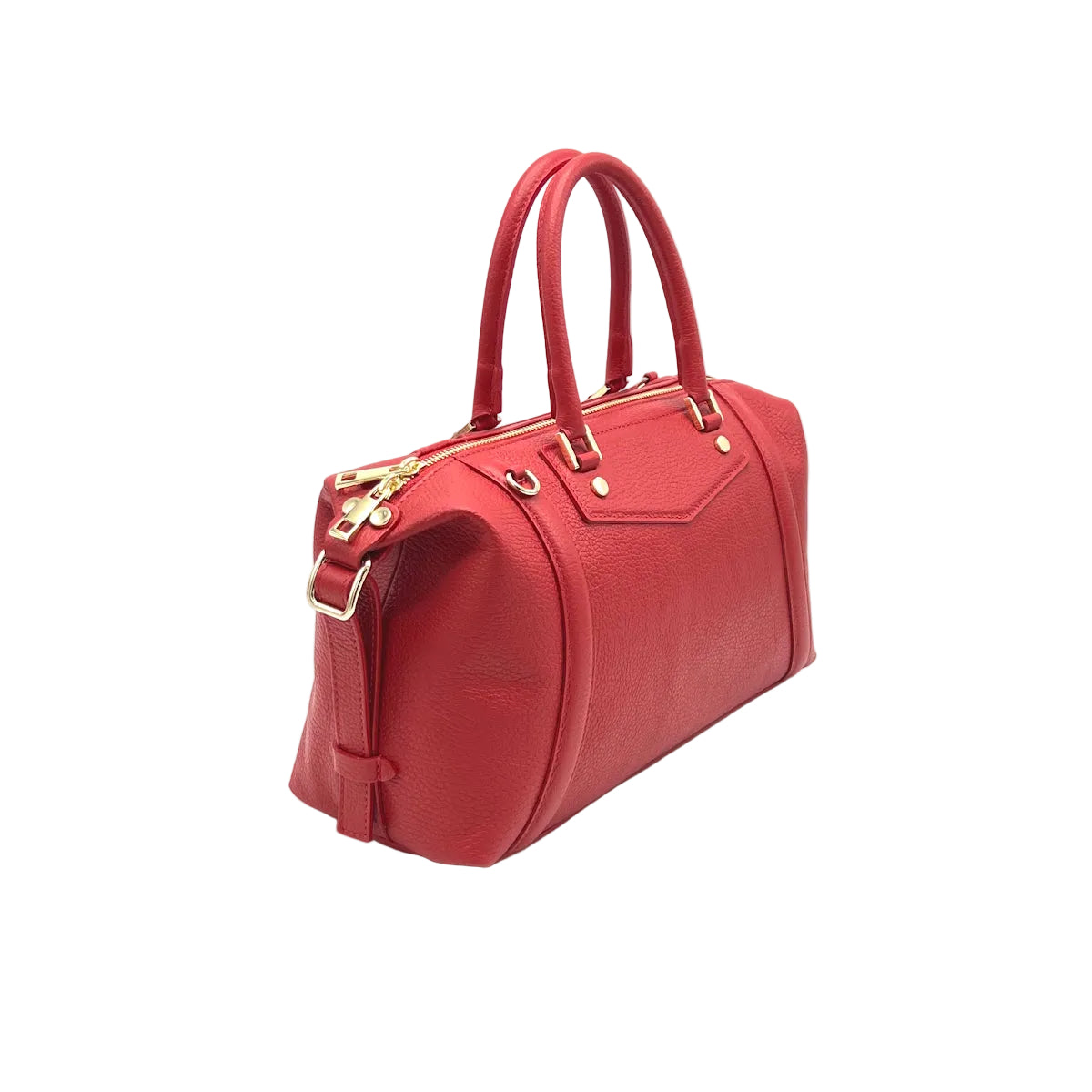 Women’s Genuine Leather Boston Bag with Adjustable Crossbody Strap, Made in Italy, art. 112677