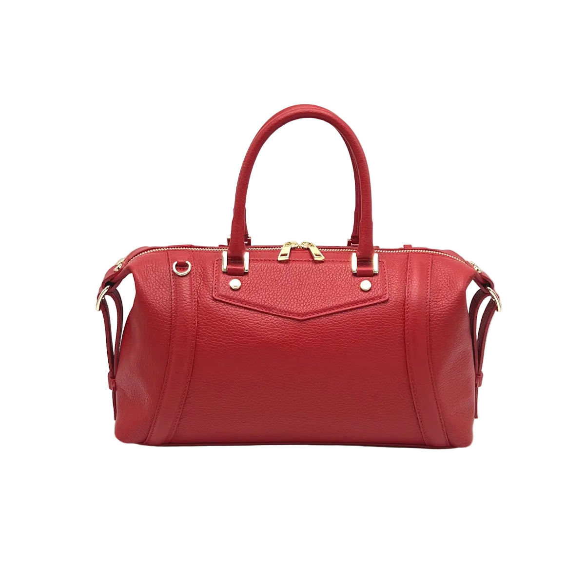 Women’s Genuine Leather Boston Bag with Adjustable Crossbody Strap, Made in Italy, art. 112677