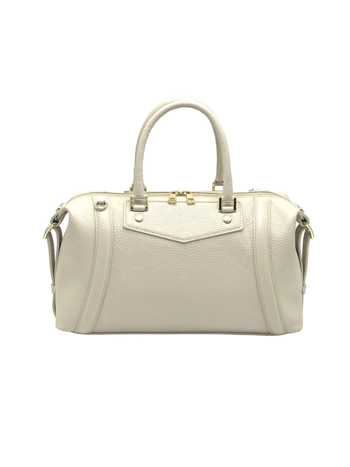 Women’s Genuine Leather Boston Bag with Adjustable Crossbody Strap, Made in Italy, art. 112677New