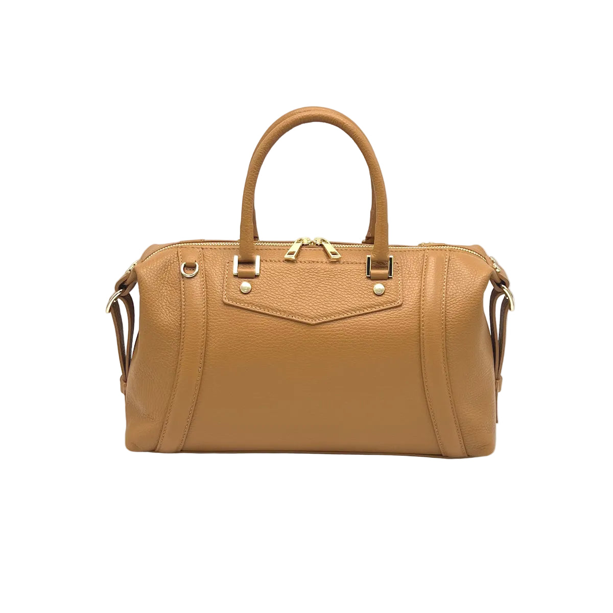 Women’s Genuine Leather Boston Bag with Adjustable Crossbody Strap, Made in Italy, art. 112677