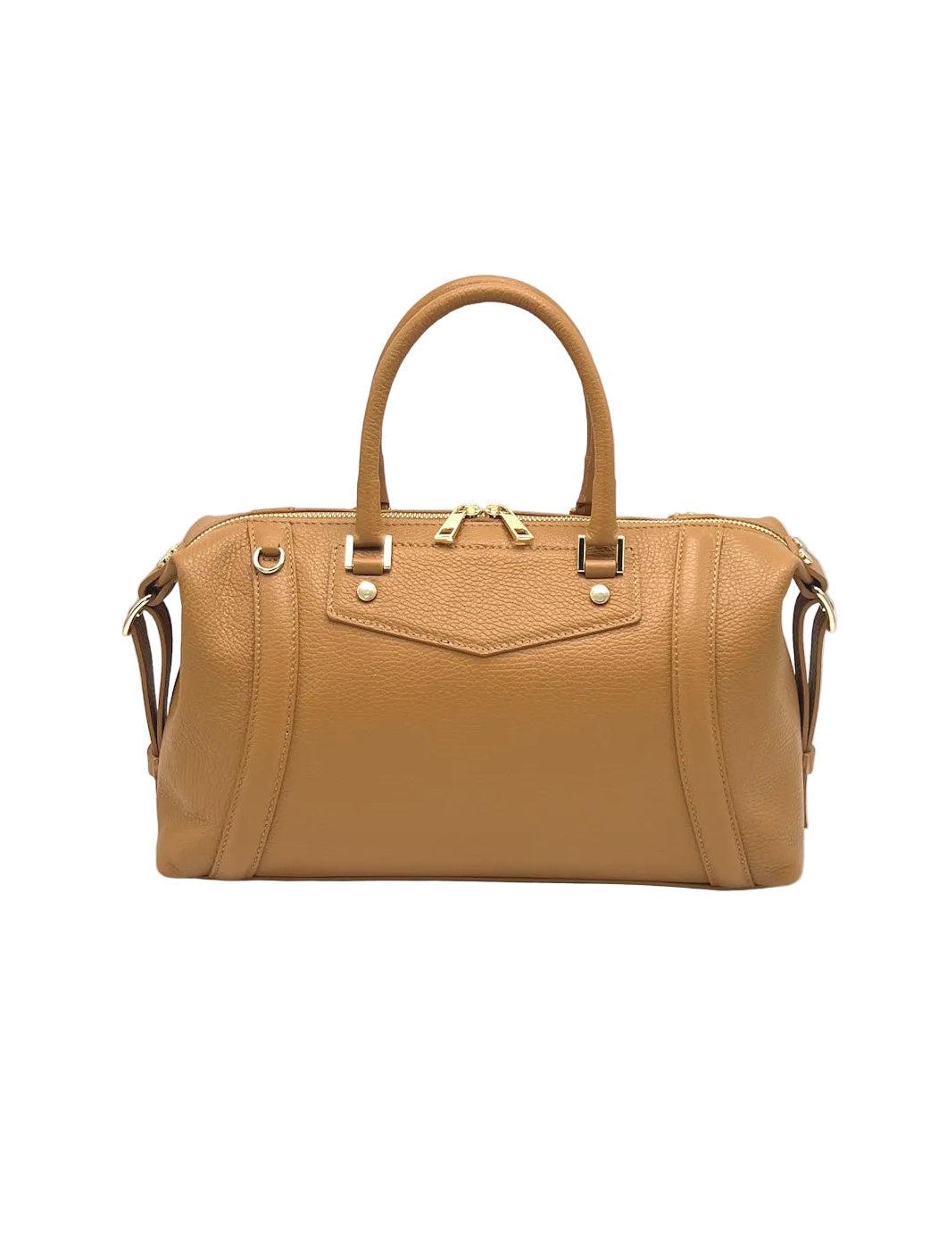 Women’s Genuine Leather Boston Bag with Adjustable Crossbody Strap, Made in Italy, art. 112677New