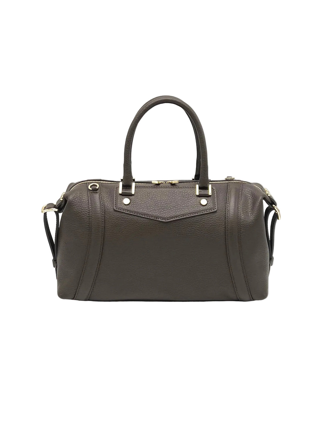 Women’s Genuine Leather Boston Bag with Adjustable Crossbody Strap, Made in Italy, art. 112677New