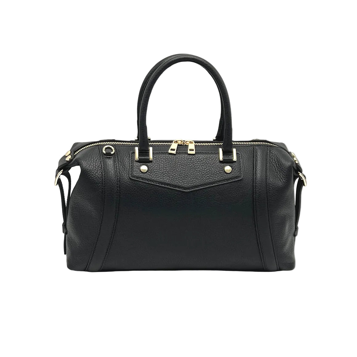 Women’s Genuine Leather Boston Bag with Adjustable Crossbody Strap, Made in Italy, art. 112677