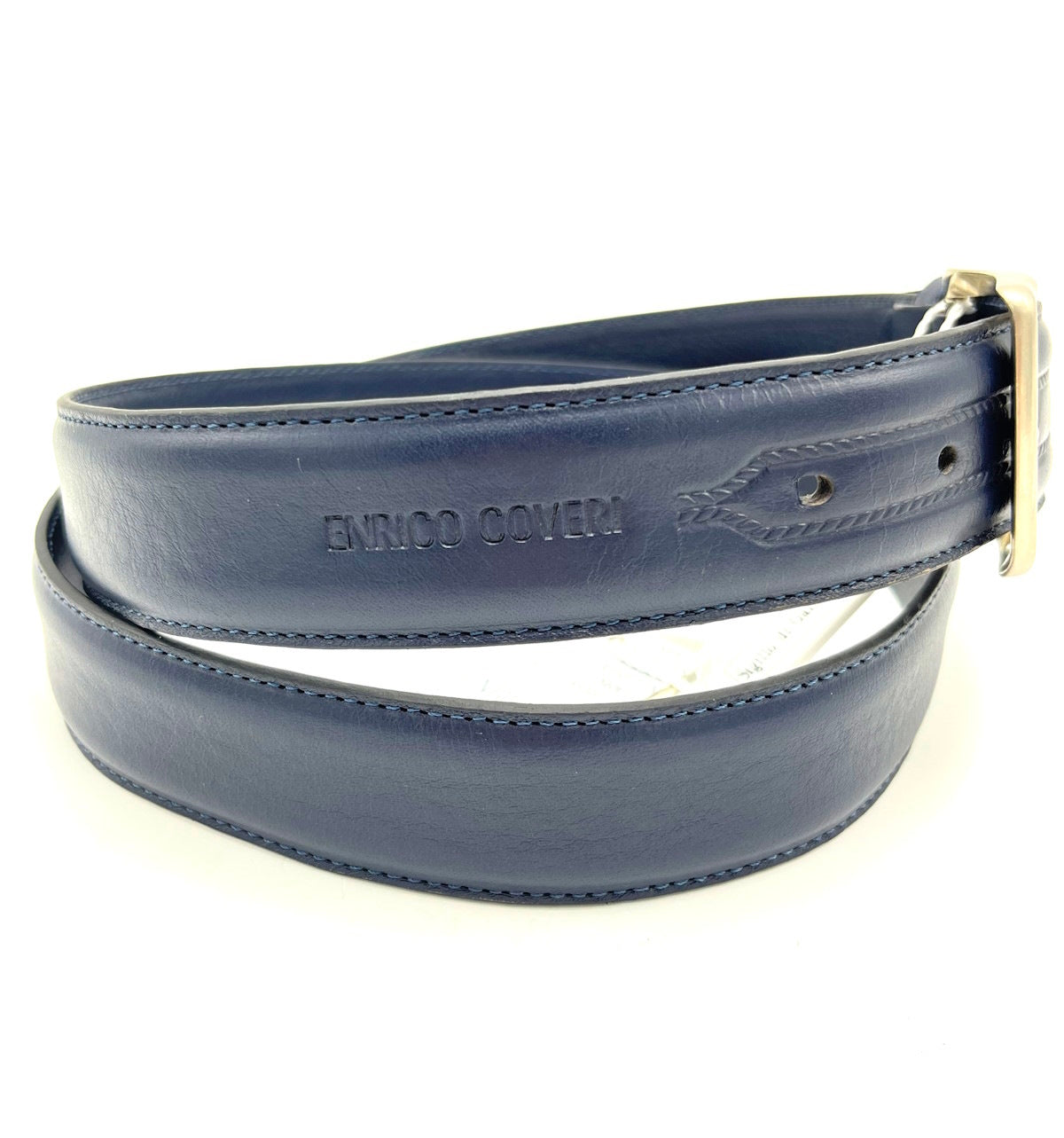 Genuine leather belt, Handmade in Italy, Brand Enrico Coveri,  art. EC3509