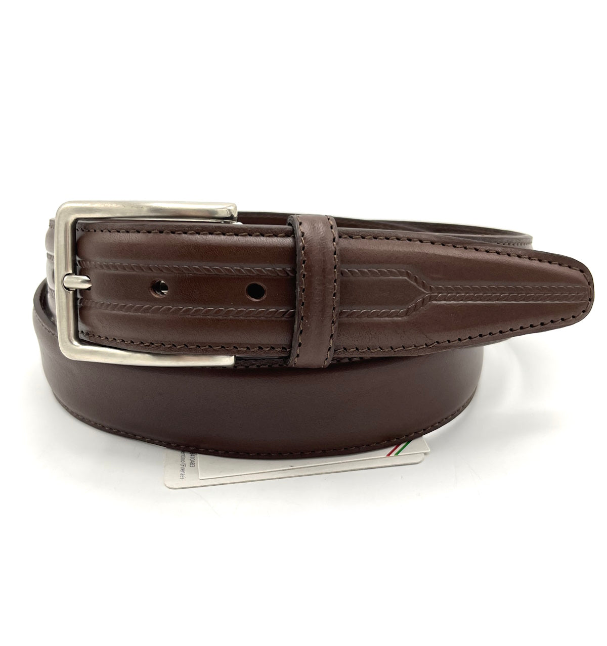 Genuine leather belt, Handmade in Italy, Brand Enrico Coveri,  art. EC3509