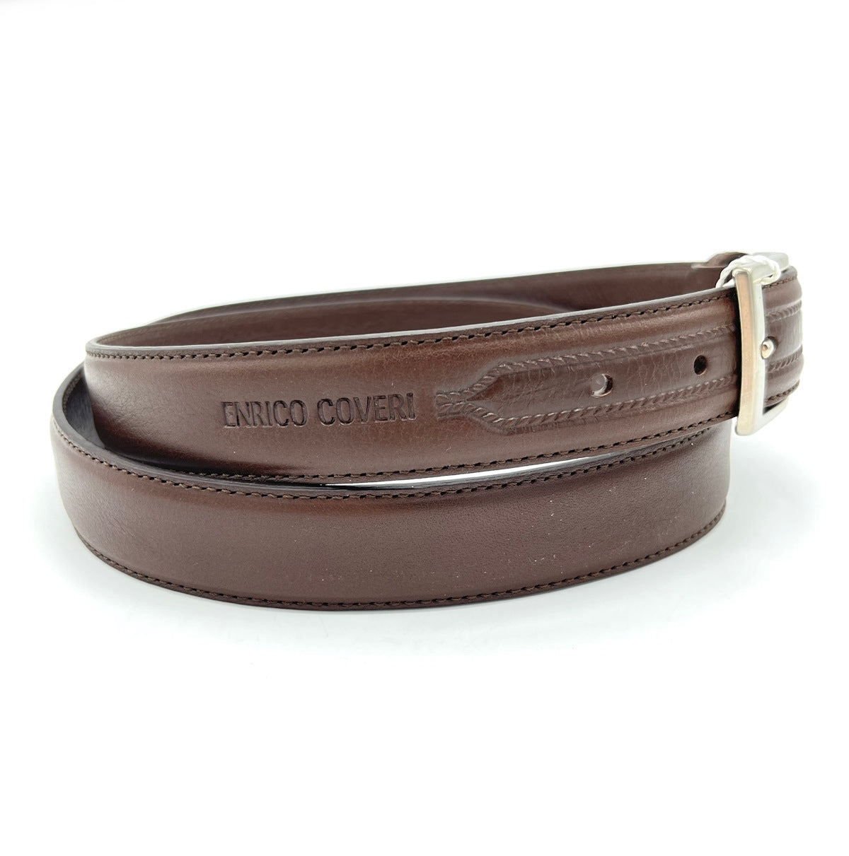 Genuine leather belt, Handmade in Italy, Brand Enrico Coveri, art. EC3009