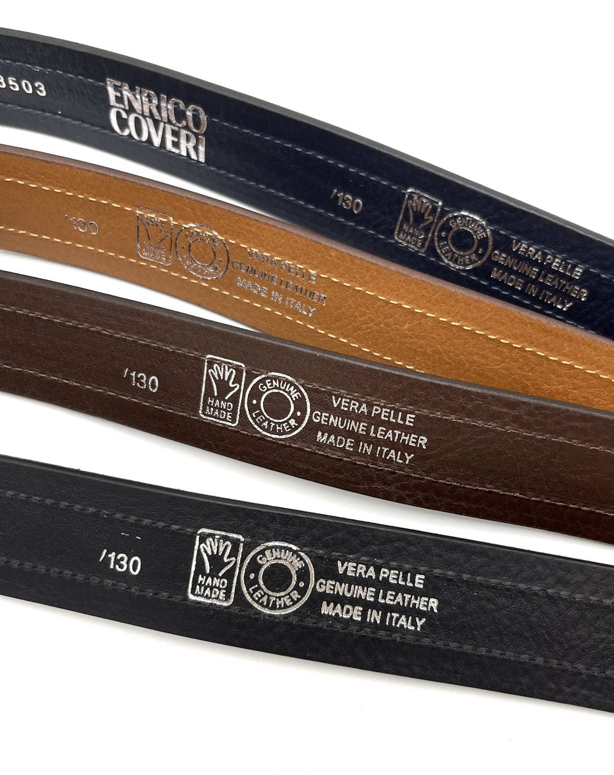 Genuine leather belt, Handmade in Italy, Brand Enrico Coveri, art. EC3503