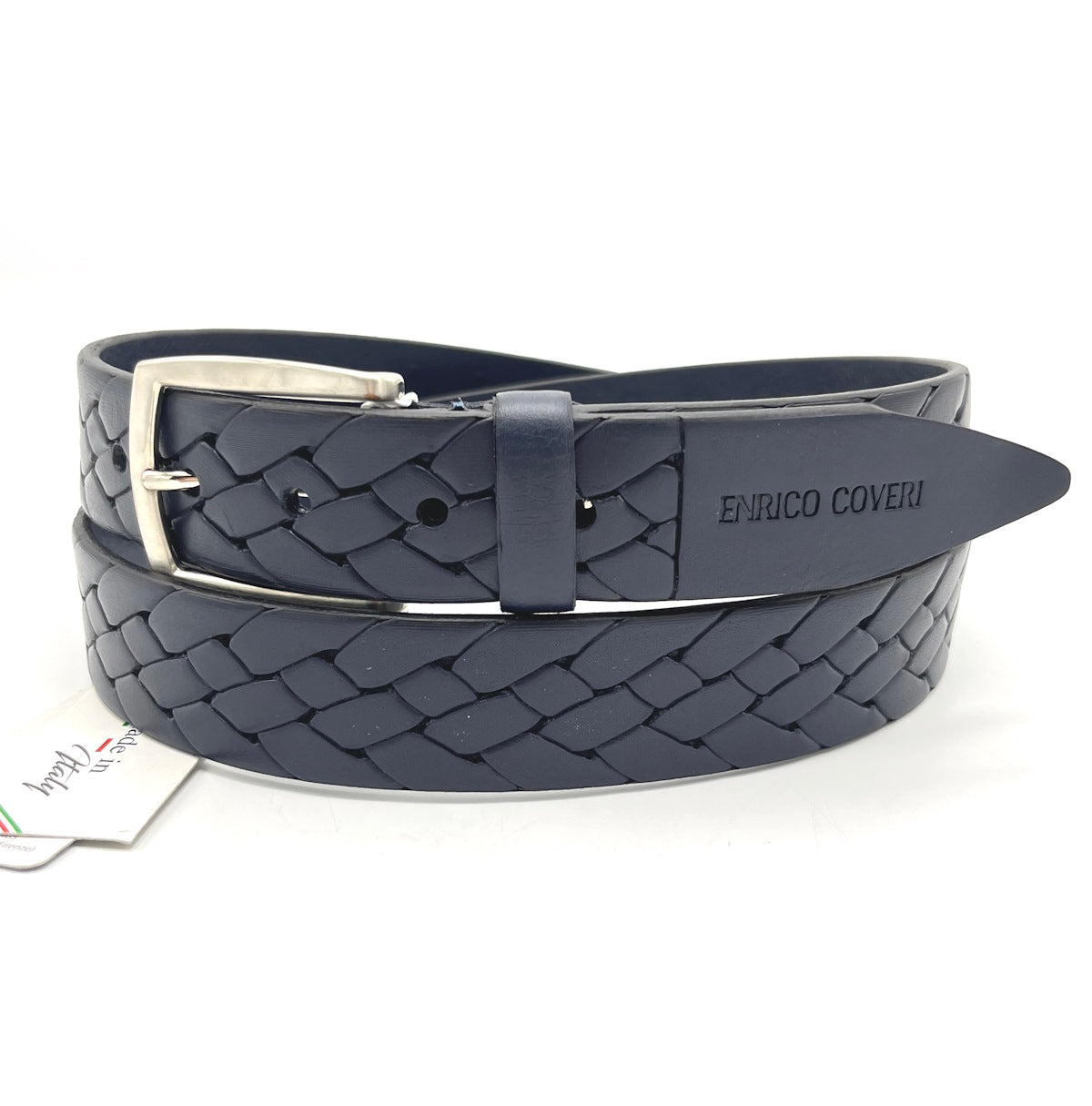 Genuine leather belt, Handmade in Italy, Brand Enrico Coveri, art. EC3513