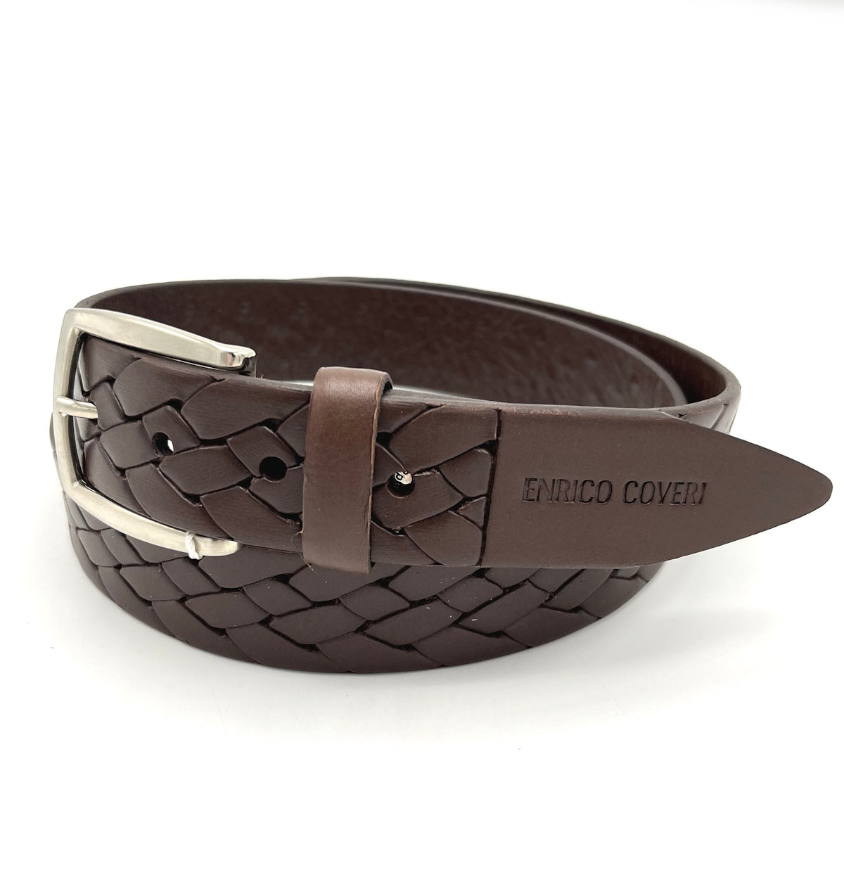 Genuine leather belt, Handmade in Italy, Brand Enrico Coveri, art. EC3513