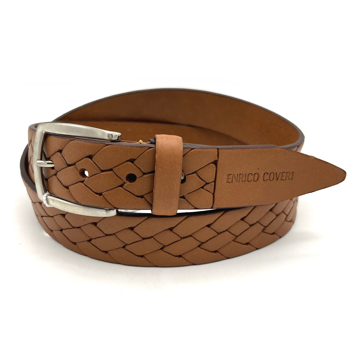 Genuine leather belt, Handmade in Italy, Brand Enrico Coveri, art. EC3513
